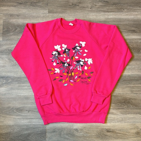 Vintage Petal Pets Dog Wood Crewneck / 1989 / Large - Picture 1 of 7